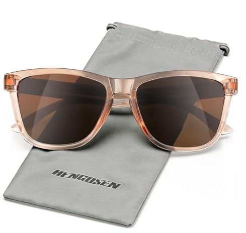 HENGOSEN Sonnenbrille Damen Polarisiert Sunglasses-Woman: Polarisiert Sonnenbrille uv400 Schutz Verspiegelte Sonnenbrillen