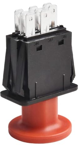 Interrupteur de rechange pour tondeuse à gazon compatible avec les modèles d'outils de jardin 582107602 539101768 582107601 (rouge)