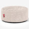 Lounge Pug Sitzsack Pouf 65 cm Rund, Elfenbein Cordstoff, Bequemer Sitzhocker oder Fußhocker, Sitzpouf