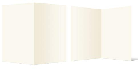 50 Blanko Klappkarten DIN A5 hoch 210x148mm Naturpapier 300g/qm Set Papier wählbar
