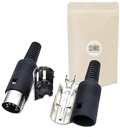 X2 Prise DIN 5 Broches à Souder Connecteur Male Fiche pour Soudure Adaptateur MIDI 5 Pin - ADAPTOUT Marque FRANÇAISE