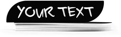 3DP Signs Underground, Lot de 5 plaques autocollantes pour porte personnalisée avec gravure du texte et autocollant pour voiture Noir