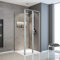 Schulte porte de douche battante et paroi latérale 80 x 80 x 180 cm, alu-argenté, 2 battants, verre de sécurité 5 mm transparent, largeur d'accès 67.5, plage de réglage 79.5-81.5 cm