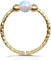 dünn Goldener Nasenring - 20G 7mm Ring 2mm Weiß Opal - Gold gefüllt Piercing Schmuck Nasenpiercing