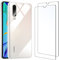 NEW'C Hülle für Huawei P30 - Ultra Transparent Silikon Weiches TPU Gel und 2 × Panzer Schutz Glas für Huawei P30 - Anti Scratch