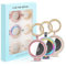 Porte-clés en métal Airtag - Accessoire de recherche d'articles pour bagages, enfants, animaux domestiques, chats, chiens (champagne+huile+or rose)