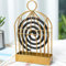 Mückenspirale Metall Halter, Moskito Spulenhalter, Metall Räucherspiralen Halter, Mosquito Coil Holder, Vogelkäfig Mückenspirale Halter für Zuhause, Einkaufszentrum, Badezimmer, Camping (Gold)