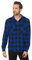 Lucky Brand Herren Buffalo Plaid Strickhemd, Blau/Mehrfarbig, Klein
