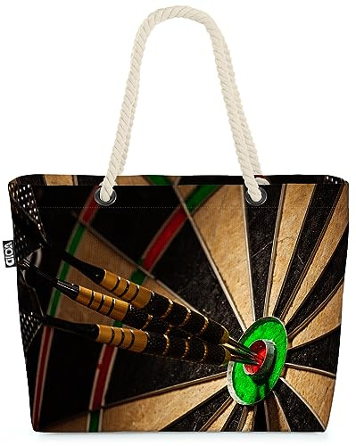 VOID Dart Spiel Dartpfeil Sport Strandtasche Shopper 58x38x16cm 23L XXL Einkaufstasche Tasche Reisetasche Beach Bag
