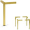 AKB Hardware Set of 4 Modern Square Metal Tube Furniture Legs - Sleek Metal Design, Durable and Stylish (11-3/4H Brass Finish)