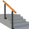Außen-Geländer, Treppengeländer Für Außentreppen, Seitlich Montierte Handlauf Für Treppen Metall-Schmiedeeisen Sicherheit Geländer Support Kit (Color : H85cm, Size : L110cm)