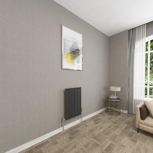 Sky bathroom | 600x408mm Horizontal Designer Radiators Black Flat Panel Single Panel Central Heating Radiator