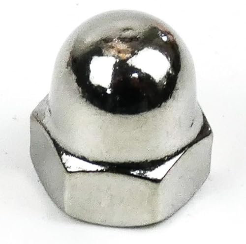 DAUMLINK® Dado per cappello, alta forma DIN 1587, materiale in acciaio inox V2A (25 pezzi) (sim. UNI 5721) per l'ottica delle viti e contro lesioni, sporco e danni (M6)