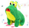 Hopearl Springender krächzender Frosch, interaktives elektronisches Haustier-Spring-Plüschtier mit Geräuschen und Bewegungen, animiertes aussteckbares Zungenfrosch, Geschenk für Kleinkinder, 15cm