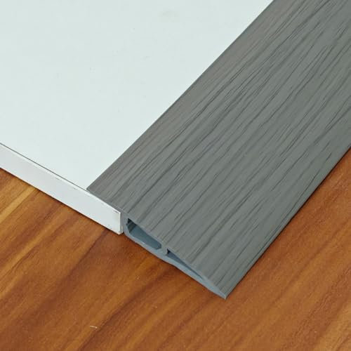 Striscia di Transizione per Pavimento Autoadesiva | Rampa Soglia in PVC | Profilo di Regolazione Dell'altezza | Profilo Terminale | per Dislivello di 9-11mm (Laminato, Parquet, Bordi di Piastrelle)