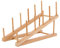 TIE-DailyNec Wooden Dish Rack, Bamboo Plate Stand, Pot Lid Holder, Dish Drying Rack Kitchen Organizer for Cup, Cutting Board, Bowl
