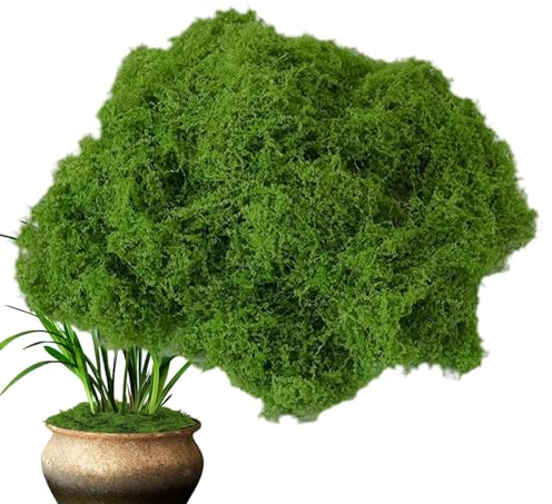 Synthetischer Grasteppich – Miniatur-Ornament aus Feengras für den Rasen, 100 g dekoratives Moos zum Selbermachen | Kunstgras, farbechtes Kunstmoos für die Herstellung von Aquarien, Moosbildern, Moosw