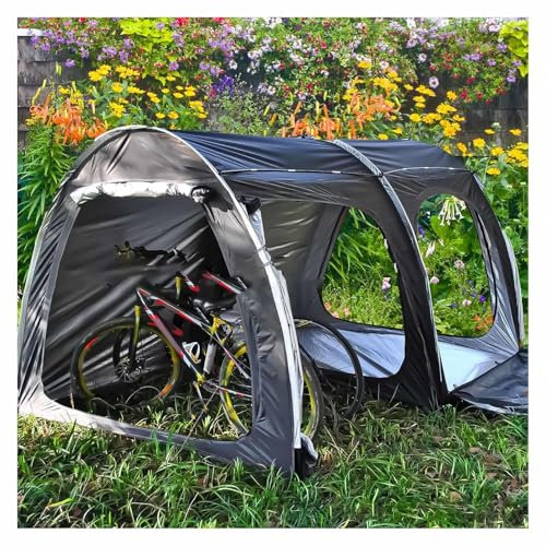 YSMSMZJK Abri Pompe Piscine avec Maille De Ventilation Abris De Jardin Pas Cher avec Portes Doubles pour 5 à 7 Vélos Rangement Outils Jardin Tente Velo