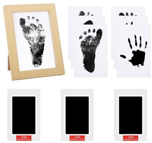 6 St Baby Handavtryck Och Fotavtryck Set, Clean Touch Stämpelkudde Tassartryck Baby, Baby Nyfödd Avtrycksset, Baby Handavtryck Avtryck Utan TVätt, Hund Katt Fotavtryck För Husdjur