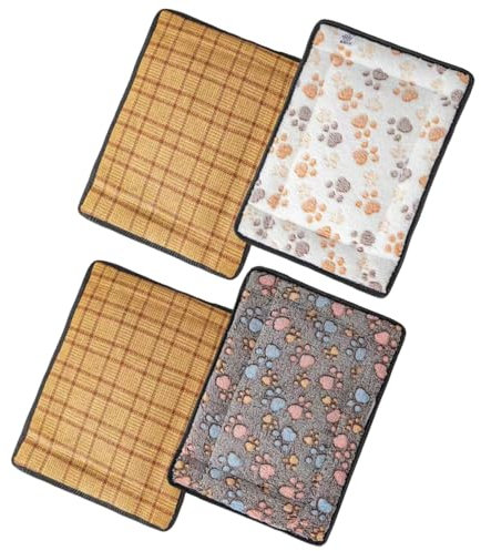 Zyiphor 2 Pièces Tapis Lapin pour Cage, Lit pour Lapin, Tapis Cage Lapins Hamster Tapis de Lit Cochon d'Inde Tapis de Couchage en Peluche pour Petit Animal, Chinchillas (35cm x 25cm)