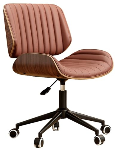XIGOUZIQU PC Stuhl Schreibtischstuhl for gesundes Sitzen ohne Kopfstütze for maximale Bewegungsfreiheit gepolsterte Sitzfläche,einfache Montagefür Büro Heim Gaming(Orange)