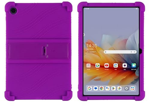 Schutzhülle für Lenovo Yoga Smart Tab YT-X705F 10,1 Zoll 2019 Tablet mit PC Kickstand, weiches Silikon, waschbar, verdickte Ecke, stoßfeste Hülle, Lila