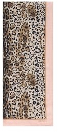 GUESS Sciarpa Donna Animalier, Rosa, 100% Poliestere, 70 x 180 cm, Stile Casual