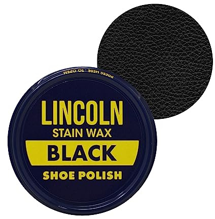 Lincoln Shoe Polish Wax - 2-1/8 oz | Made in USA Since 1925 - Black
