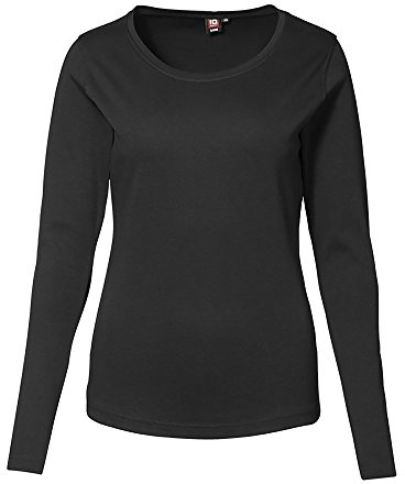 ID IdentityInterlock T-Shirt langarm, schwarz, XL