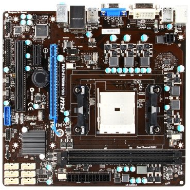 MSI FM2-A75MA-P33 Mainboard Sockel FM2 (Micro-ATX, AMD A75, VGA, DVI, 2X DDR3 Speicher, 6X SATA III, 4X USB 3.0)