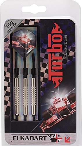 BEST SPORTING Elkadart Dartpfeile Turbo, 3 Soft-Tip-Pfeile mit Etui, Gewicht: 16 g