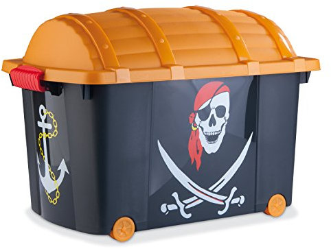 Piratentruhe, Schwarz, 57 Liter