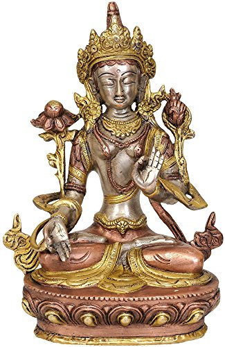 Exotic India Weiß Tara – Messing Statue