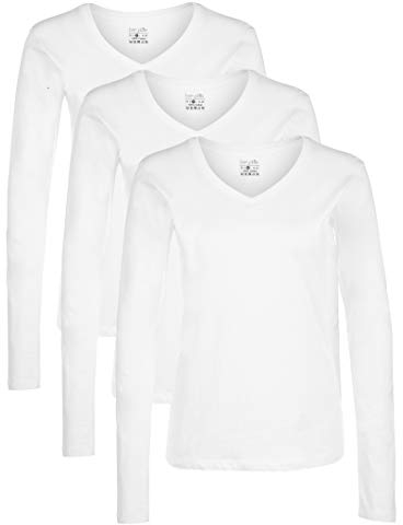Berydale Damen Bd160 Langarmshirt, Weiß, XXL EU