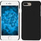 PhoneNatic Case kompatibel mit Apple iPhone 7 Plus / 8 Plus - Hülle schwarz gummiert Hard-case + 2 Schutzfolien