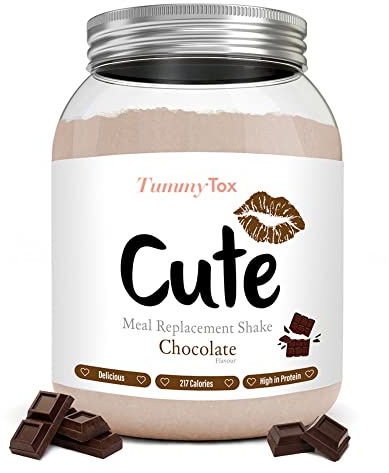 Meal Replacement Shake - Protein Shake High in Protein - Chocolate - Vitamins and Minerals - 500 g - Bonus E-book - Cute Nutrition by Tummy Tox