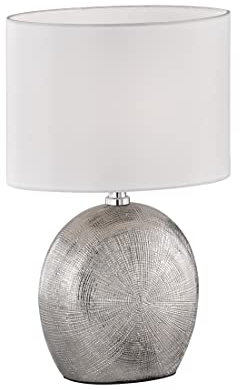 WOFI ACTION by 845601706000, Tischleuchte, Keramik, 40.0 watts, E14, Silber, 24.0 x 17.0 x 37.0 cm