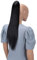 CAISHA 60cm Glatt Pferdeschwanz Mit Butterflyklammer Haarteil Zopf Hitzebeständig Haarverlängerung Schwarzbraun H603