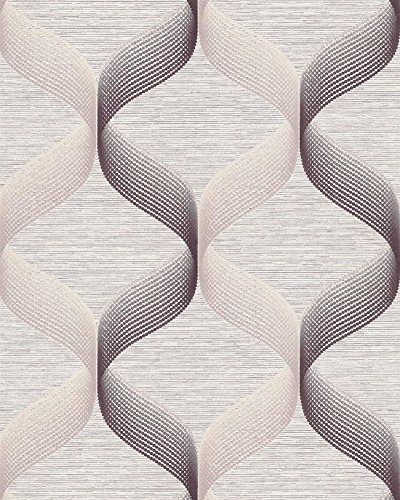 Retro Tapete EDEM 1034-14 Vinyltapete strukturiert mit grafischem Muster glitzernd creme beige braun 5,33 m2