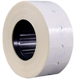 10 Rollen Preisetiketten 21x12RE weiss permanent | 10.000 Etiketten | Preisauszeichner Etiketten | Auszeichner Etiketten | HUTNER