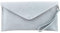 modamoda de T106 Damen Wildleder Rauleder Clutch Umhängetasche Abendtasche handmade in Italy, Farbe:Eisblau