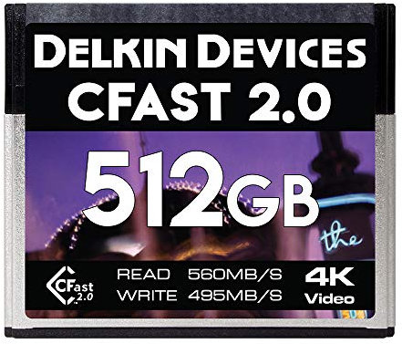Delkin Devices 512GB Cinema CFast 2.0 Memory Card (DDCFST560512)