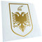 Kiwistar - Autoaufkleber - Albanien Wappen - Gold - 15,2x10cm - Heckscheibe Auto Aufkleber wetterfest für Kfz LKW Mofa Truck - Sticker außen selbstklebend Tuning Zubehör für Fenster Fahrzeug Scheibe