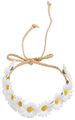 Justierbaren Gänseblümchen Blumenkranz Stirnbänder Braut Kopfschmuck Haarband Weiß