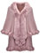 ZLYC Damen Winter Kunstpelz Poncho Strick Schal Stola Warm Cape Cardigan (Rosa),Einheitsgröße