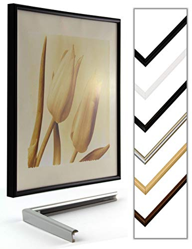myposterframe Himalia 48 x 68 cm Bilderrahmen 68 x 48 cm Schwarz matt mit Kunstglas klar 1 mm