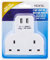 Double Socket Switch Plug 2 Gang Power Electric Adaptor Home Power 2 USB Ports