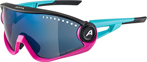 ALPINA 5W1NG - Verspiegelte und Bruchsichere Sport- & Fahrradbrille Mit 100% UV-Schutz Für Erwachsene, blue-blue, One Size