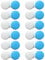Erewa 12 Pack Contact Lens case Contact Lens Holder Box Soak Storage Kit(White&Blue)