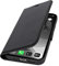 WIIUKA Hülle für iPhone 13 Pro Max, Lederhülle mit Vier Kartenfächern, extra Dünn, Premium Leder, Handyhülle mit Standfunktion, Tasche Schwarz